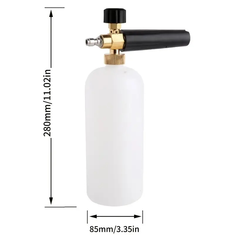 Spot al por mayor núcleo de aleación de aluminio de alta presión lavador de coches espuma de aluminio 1 / 4 conexión rápida pa jar set 1000ml