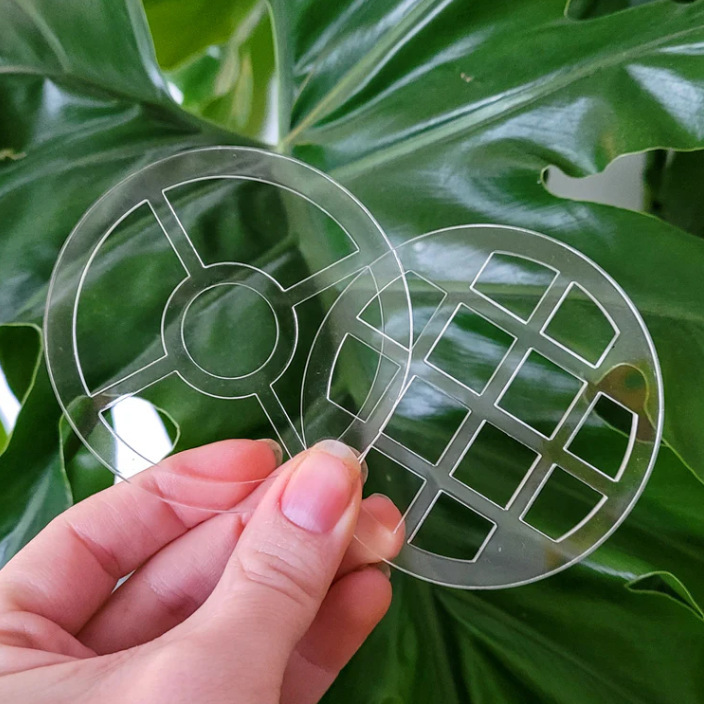 跨境 梅森罐盖插花插件简约植物繁殖透明亚克力园艺小工具2个一套|undefined