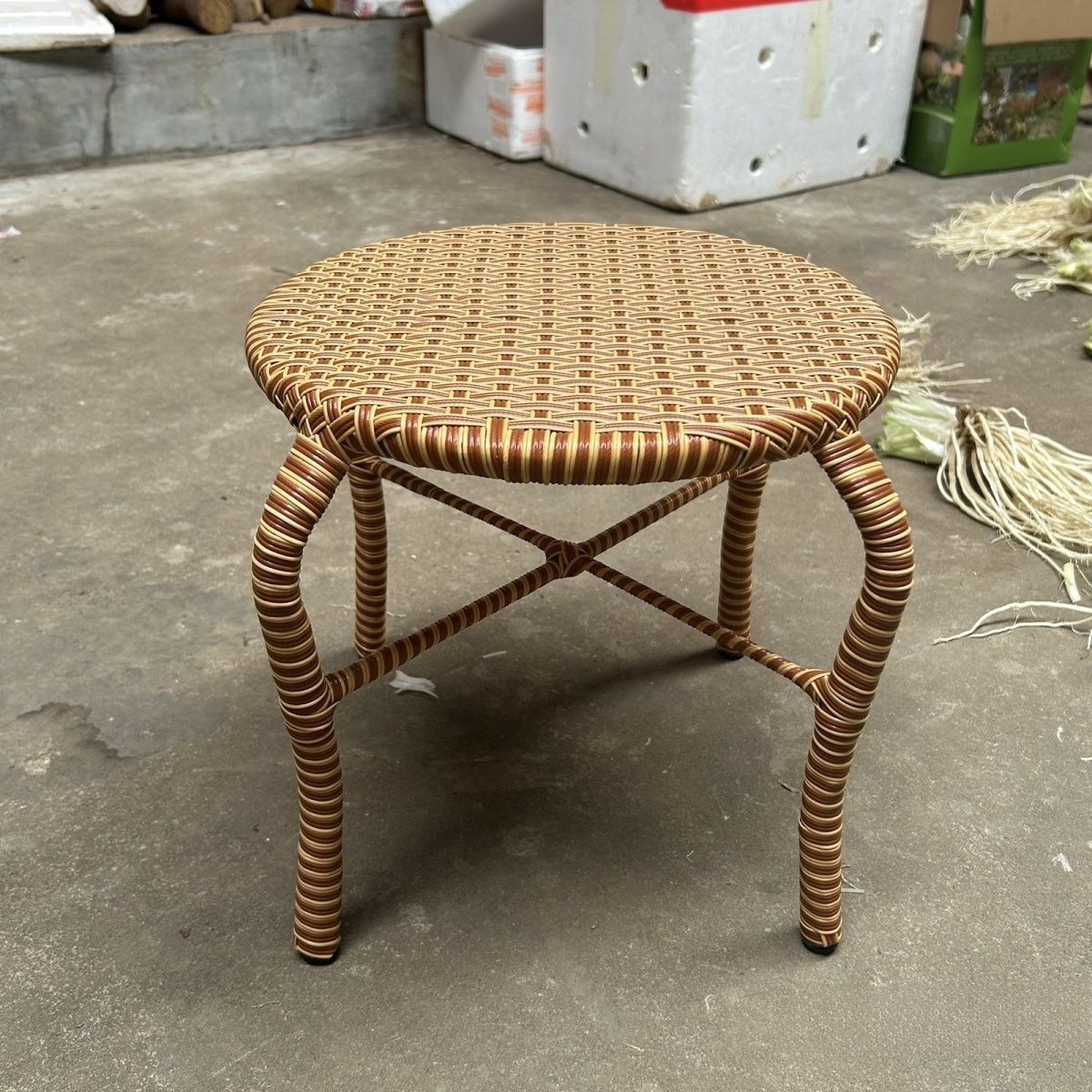 Yunnan Rattan Stool, Low Stool for Drinking Tea, Rattan Small Stool, Round Stool, Plastic Stool, Round Shape