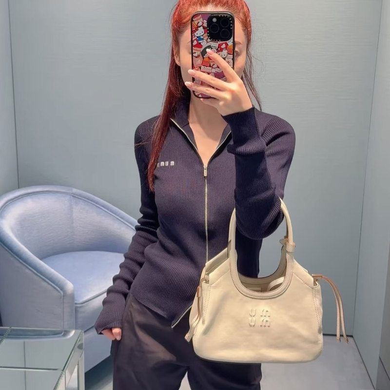 Nanyou Factory MIU Style 26 Early Autumn New High-End Cotton Knit Cardigan Top Women's Elegant Commute Outerwear
