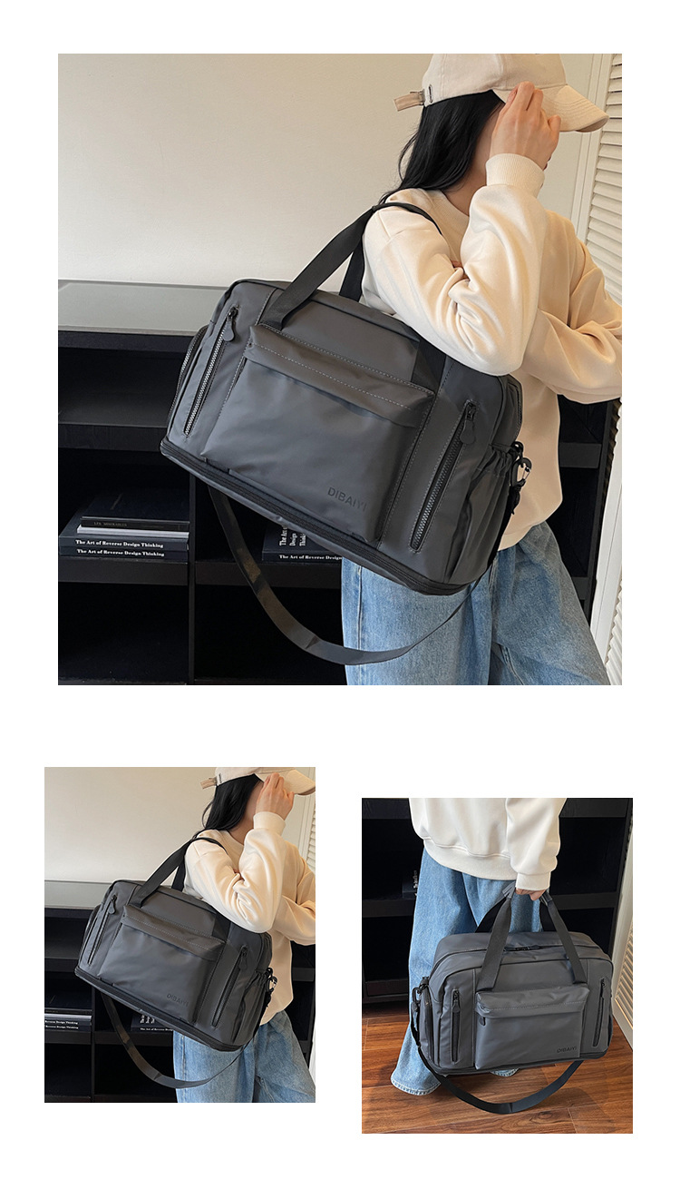 Großvolumige Kurztransport-Reisetasche, tragbar, Geschäftsreise, Tourismus, Bordgepäck, erweiterbar, Reisetasche, wasserdicht, dual-use nass und trocken, Fitness, 20