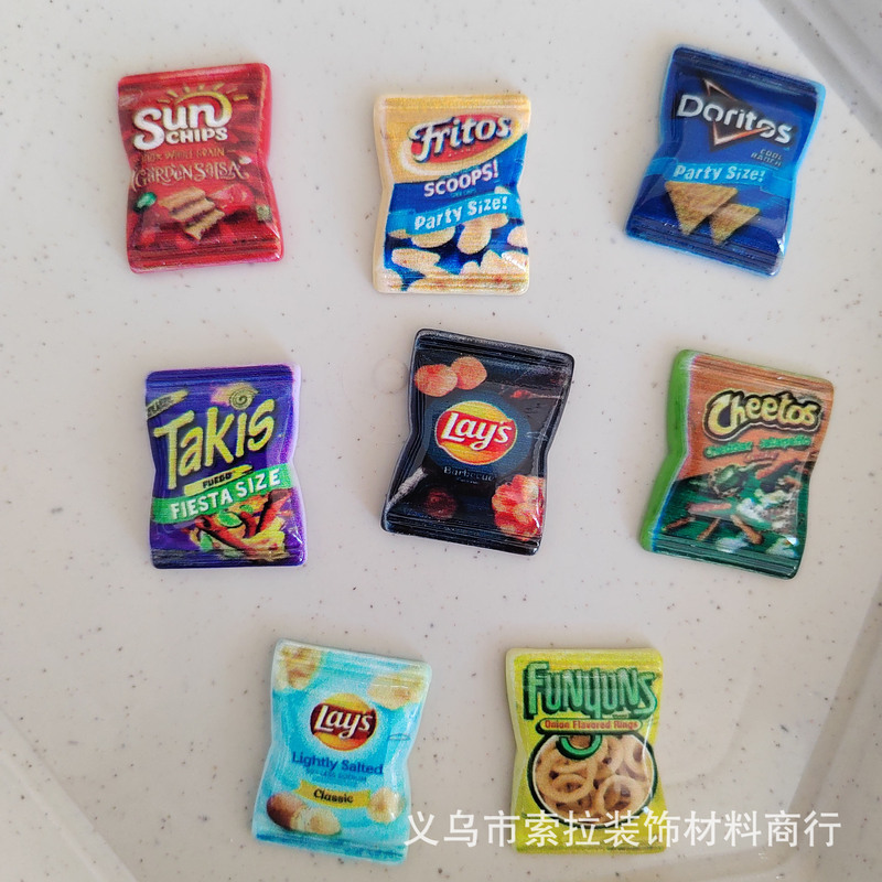 Simulation potato chips candy DIY cream glue homemade hairpin mobile phone shell jewelry resin accessories material Simulation potato chips candy DIY cream glue homemade hairpin mobile phone shell jewelry resin accessories material