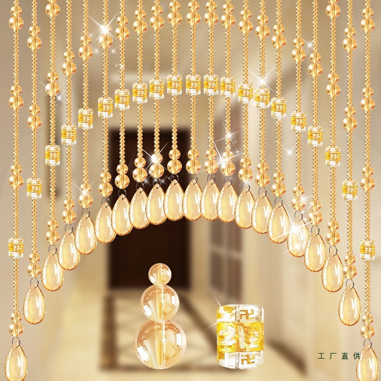 Gourd Crystal Bead Curtain Bedroom Living Room Door Curtain Partition Curtain Entrance Aisle Balcony Bathroom Beaded New Curtain