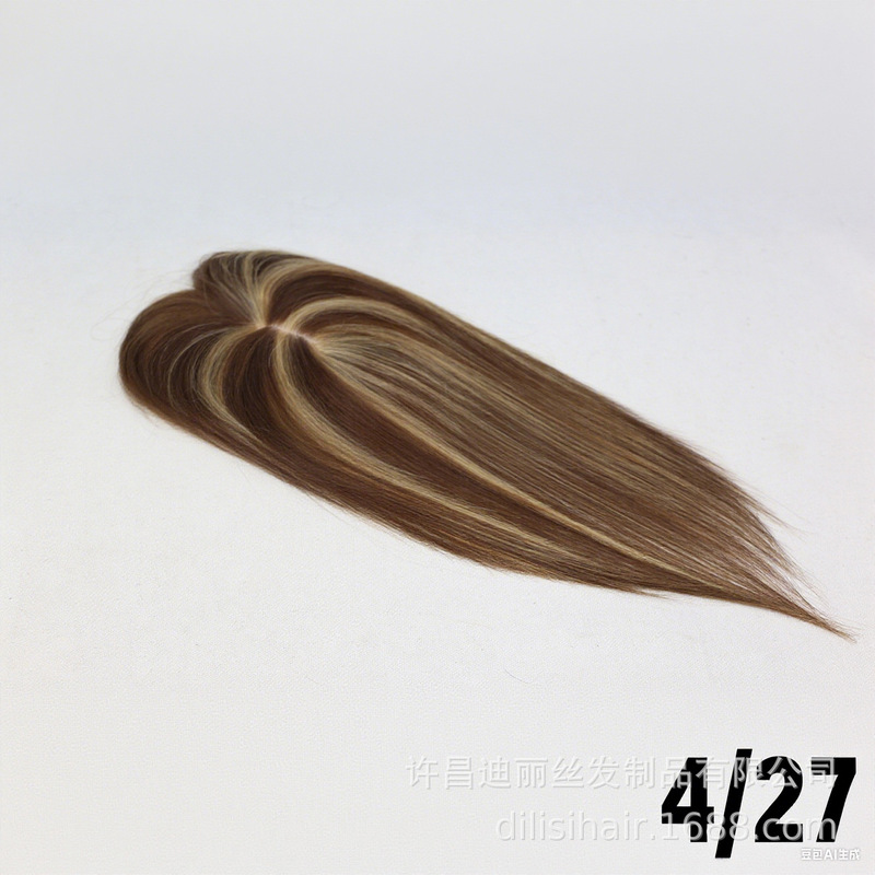 批发8x12女士真人发增发遮白发头顶发缝假发刘海外贸补发块|undefined
