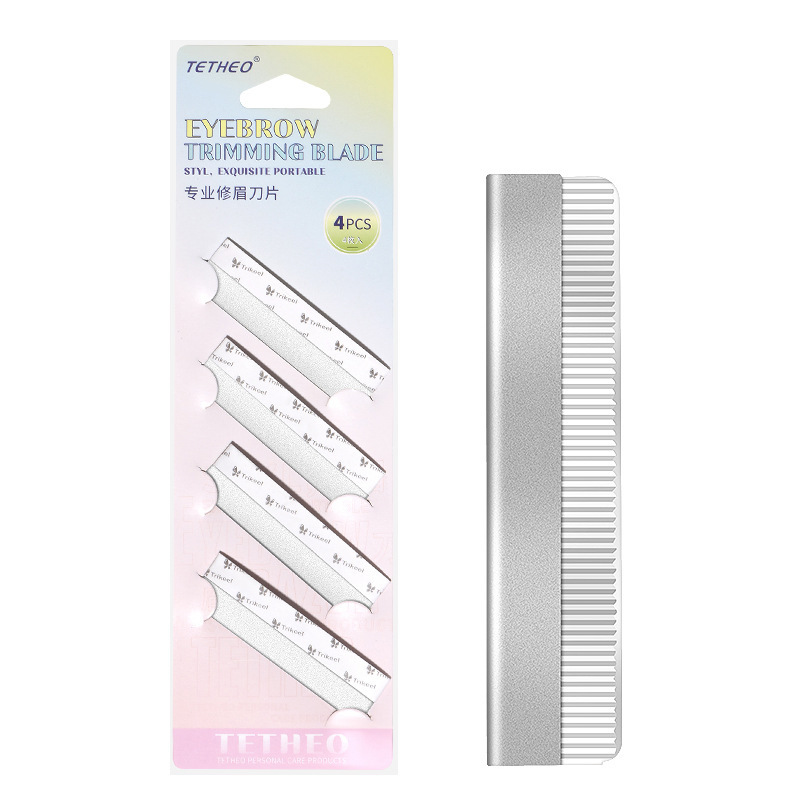 Tixiang eyebrow trimming blade professional tattoo beauty salon eyebrow trimming knife safety corrugated blade stainless steel eyebrow shaving blade