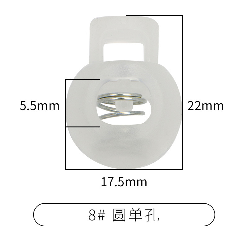 Rebecca primavera hebilla de plástico solo agujero ajuste botón campana tapa doble agujero hebilla de cuerda redonda negro cerdo hebilla de la nariz