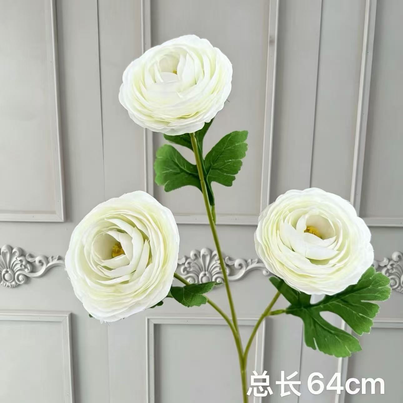 Flores artificiales blancas para decoración de escenarios, escaparates, arreglos de rosas, arte floral suave y composiciones florales.