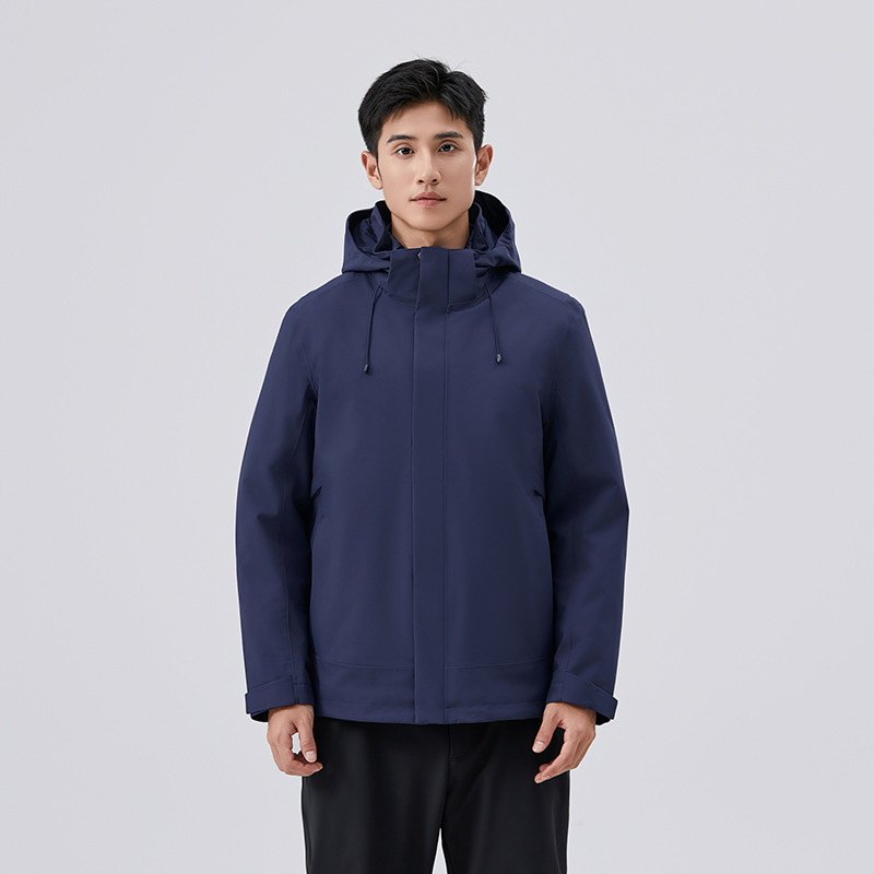 Couple's Fully Heat-Sealed White Duck down Jacket with Ykk Three-In-One High-Tech Three-Proof Large Jacket