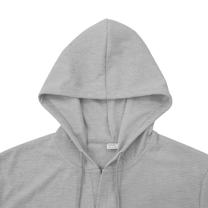 Men's hoodie men's casual short sleeved t-shirt top color matching sleeves_vogarts.com