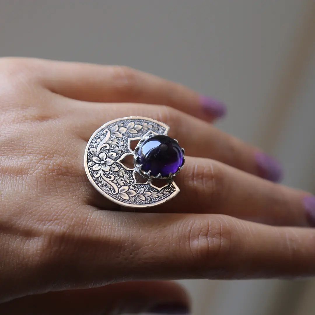 Geometric Pattern Women'S Gender Bohemian Geometric Alloy Inlay Artificial Gemstones Women's Rings