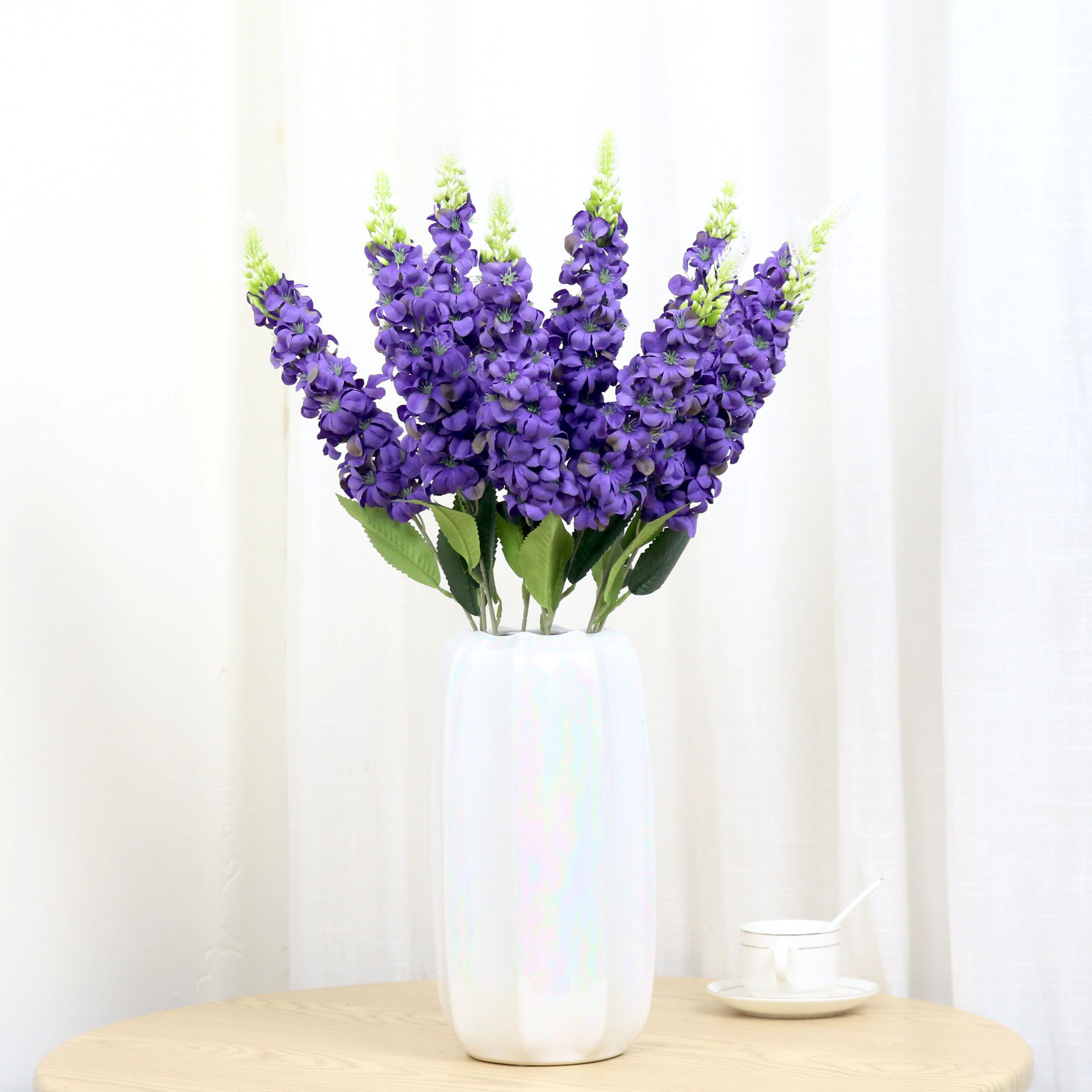 Single hyacinth artificial flower delphinium violet home wedding home decoration silk flower cross-border wholesale fake flower