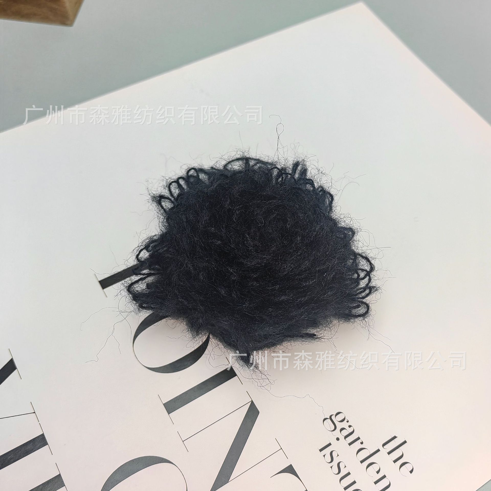 Clásico cabello de mohair pequeño peluche acessorios de cabello de mohair encaje cinta DIY bufandas mantas