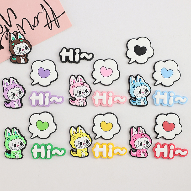Cartoon Sitting Monster Doll Accessories Phone Case Water Cup Shoe Charms iPad Cover Decorations
