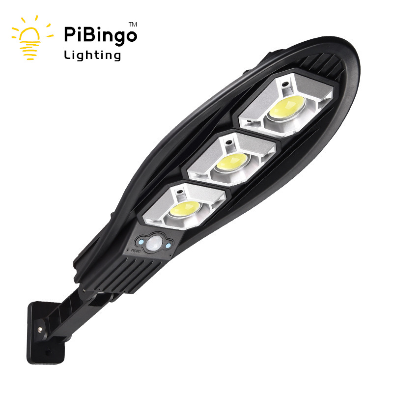 Nuevo control remoto lámpara de jardín solar al aire libre inducción del cuerpo humano LED lámpara de calle 90 núcleo COB lámpara de calle de inducción
