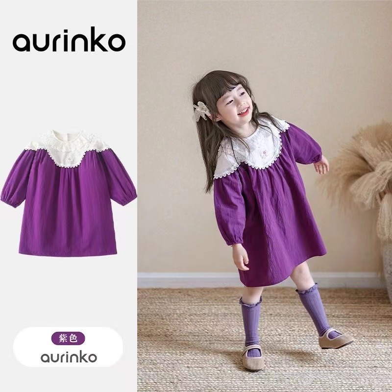 Girls' dress Spring Princess Style Skirt Autumn Children's Western Style Clothes Korean Style Girl's Spring and Autumn Children's Clothing