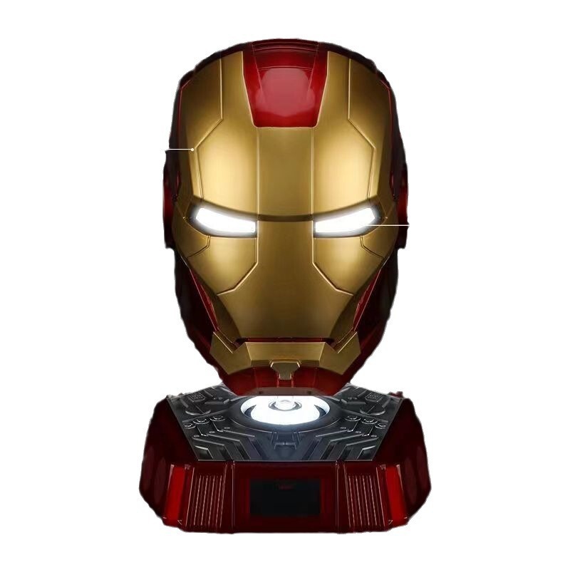 クロスボーダーアイアンマンヘルメット mk5 ジャビスヘルメット発光手動開閉ウェアラブルおもちゃ大人の cos マスク|undefined