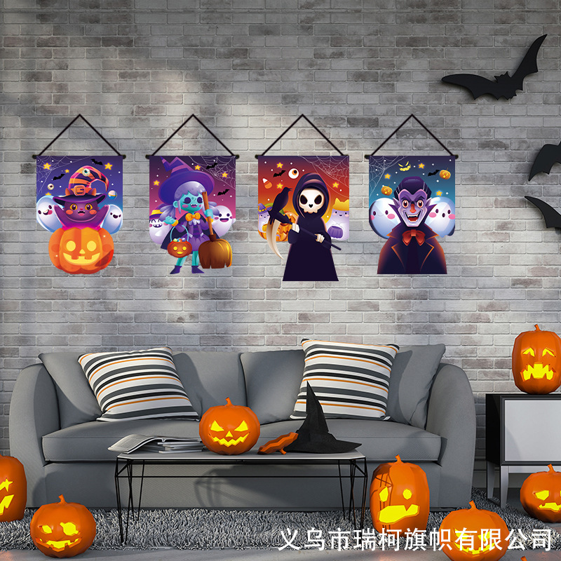 Amazon 新しいハロウィンゴーストカボチャパーティーデコレーションハンギングハロウィン異性ドアハンギングセットペンダント|undefined