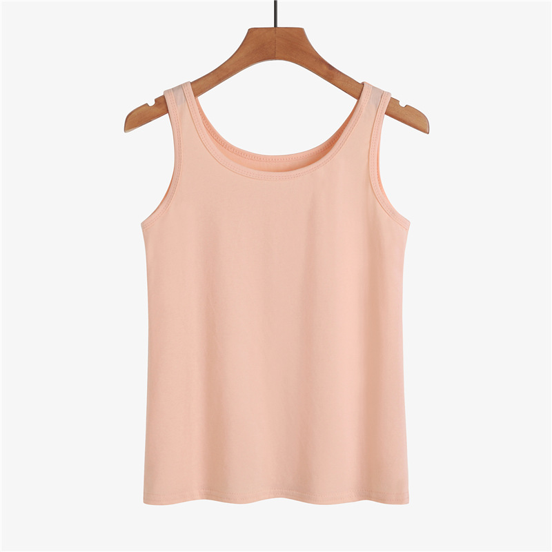 Camisola de algodón para mujer ropa exterior de verano belleza espalda sin mangas Camiseta ajustada ropa interior de mujer de verano Top para mujer image 11