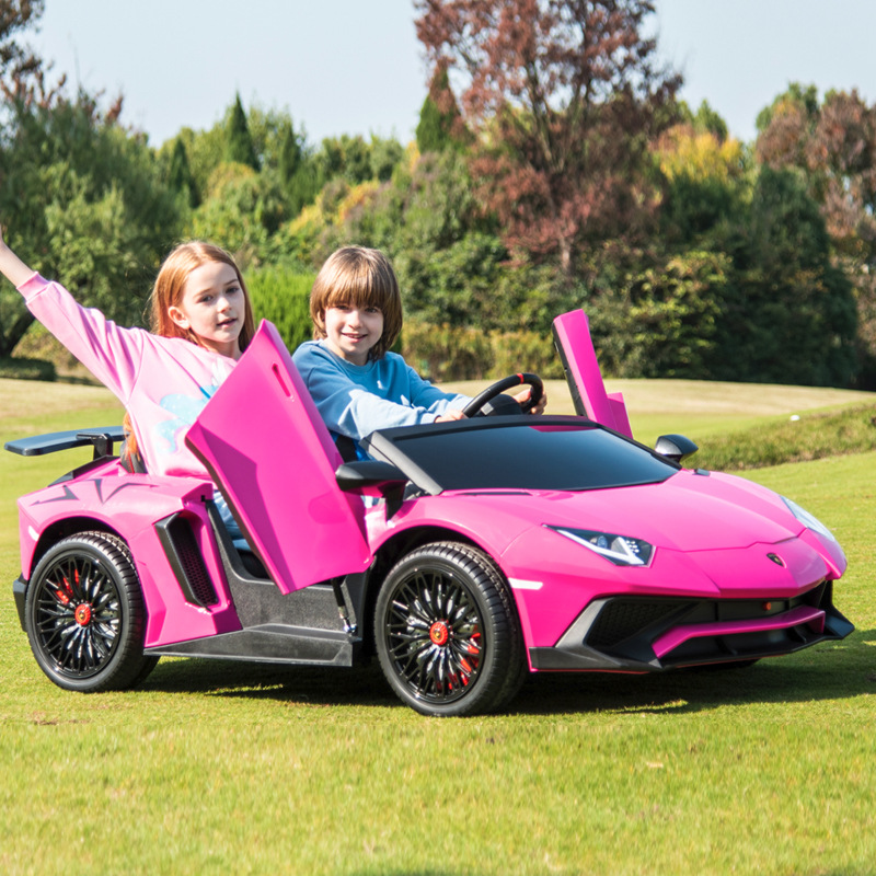 Lamborghini bolalar elektr avtomobili, kattalar uchun to'rt g'ildirakli, o'tirib-turadigan o'yinchoq avtomobil, qayta zaryadlanuvchi, ikki kishilik, o'g'il va qiz bolalar uchun masofadan boshqariladigan avtomobil.
