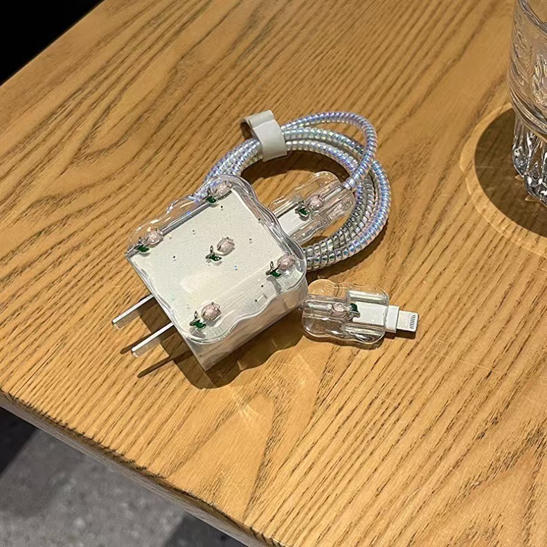 Para Apple 14 línea de datos cubierta protectora iPhone13 cargador cabezal 12promax bobinado estuche para iPad