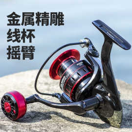 粼湖渔轮鱼轮纺车轮全金属渔线轮海竿远投轮海钓鱼线轮钓鱼轮批发