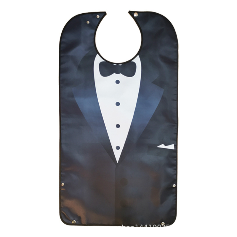 Suministro transfronterizo anciano babero de comida Toalla de saliva toalla babero adulto babero impermeable fabricante en stock logo imprimible