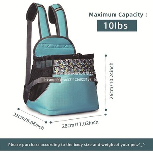 Pet Carrier Front Backpack Open Head Dog Carrier Outdoor Travel with Breathable Adjustable for Small Dogs Carrier