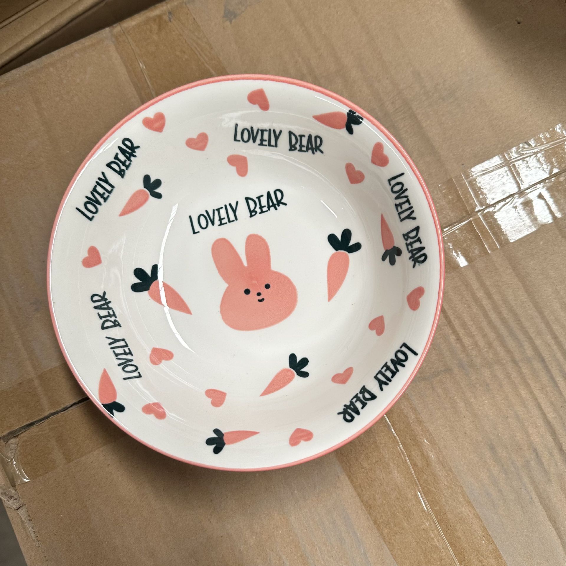 Cerámica de Shanxi de 7 pulgadas tazón de aire gran tazón esmaltado flores impresas regalo tazón de fideos cerámica dos yuanes puestos