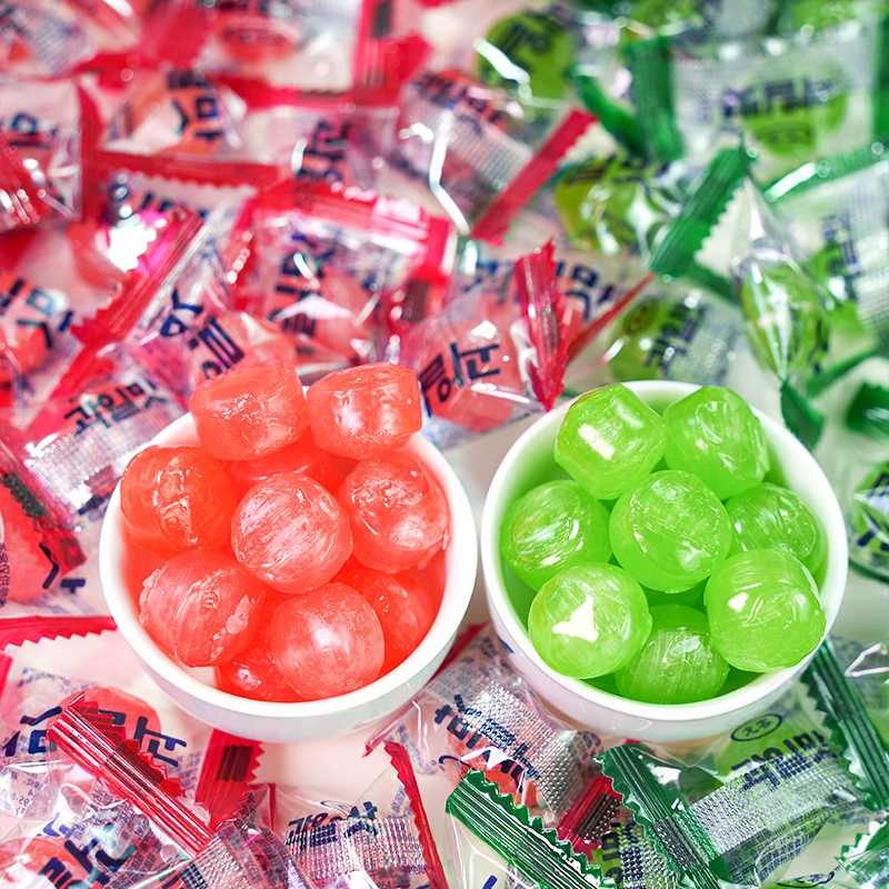 Fruit Candy Longke — green grape & peach hard candies, assorted pack sizes