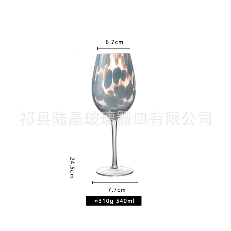 Lu Jing color rosa azul semilla copa de vino tinto copa de boca antigua copa de vino hecha a mano copa de champán copa de vidrio