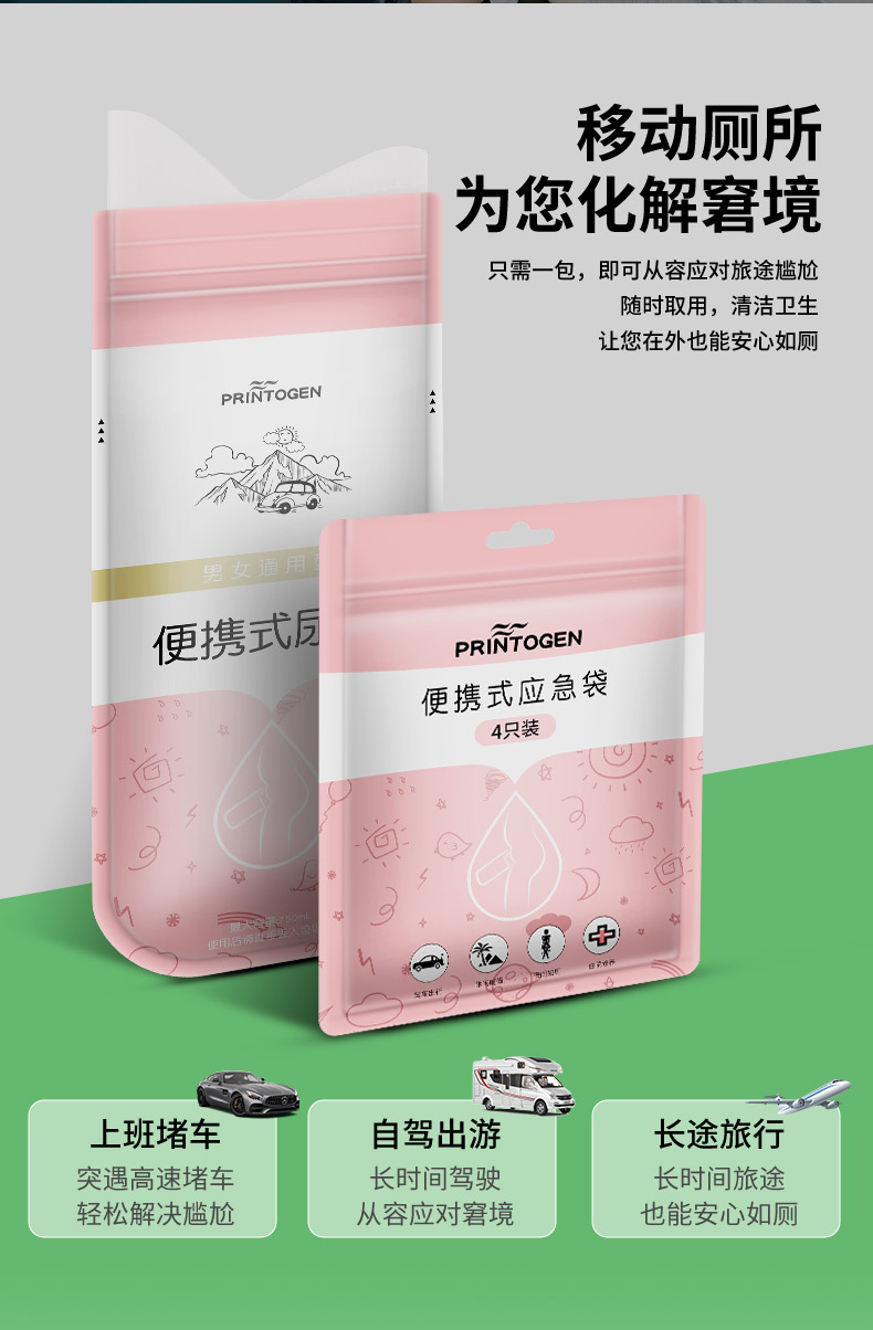 Car Emergency Urinal Urinal Bag Disposable Urine Artifact for Women Portable Travel Universal Female Car Urine