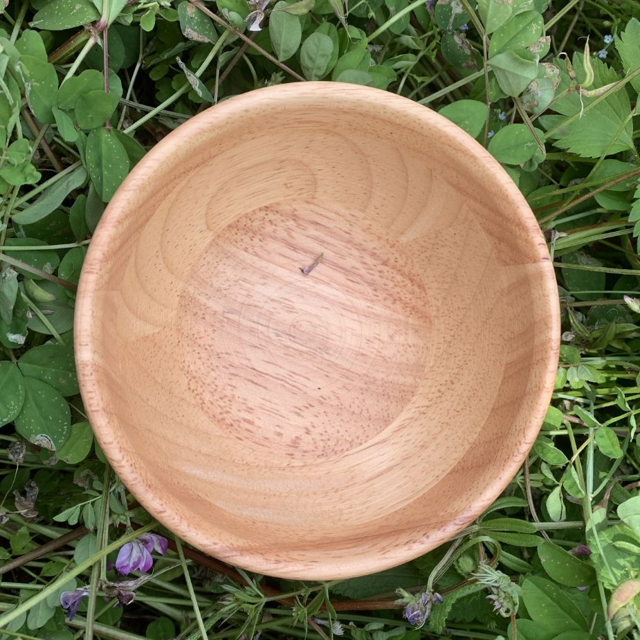 Ensalada de madera de caucho amasar frutero