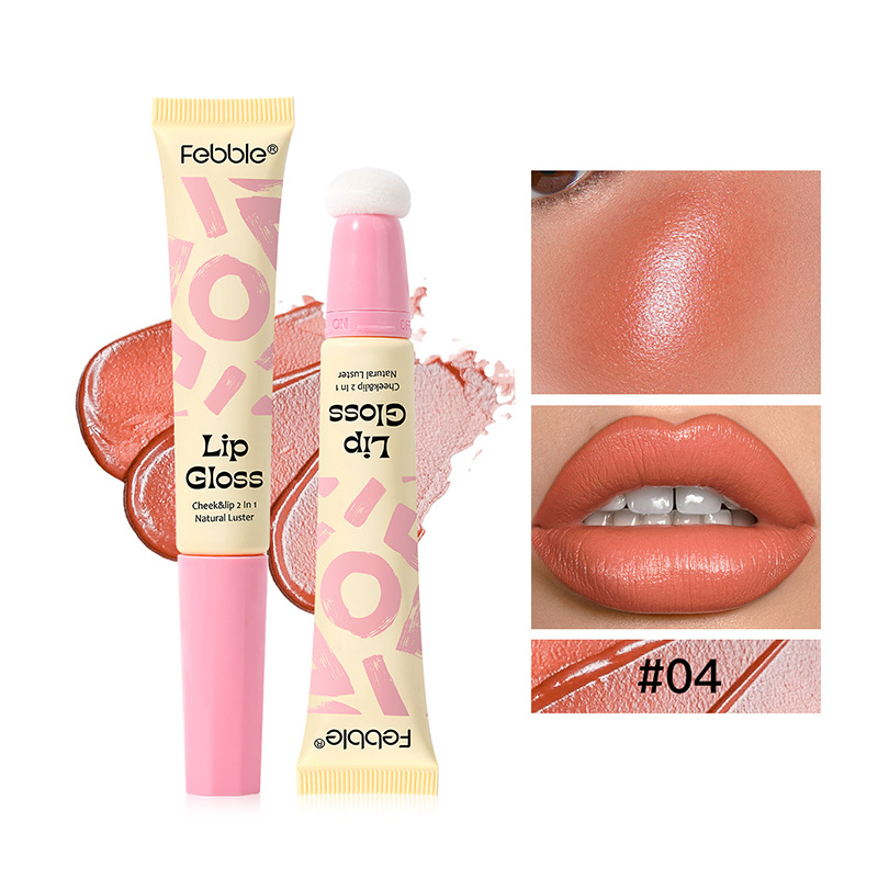 USHAS Europa y América Punto transfronterizo Esponja Cabeza Brillo de labios Taza impermeable y antiadherente Lápiz labial líquido hidratante FBC023 image 10
