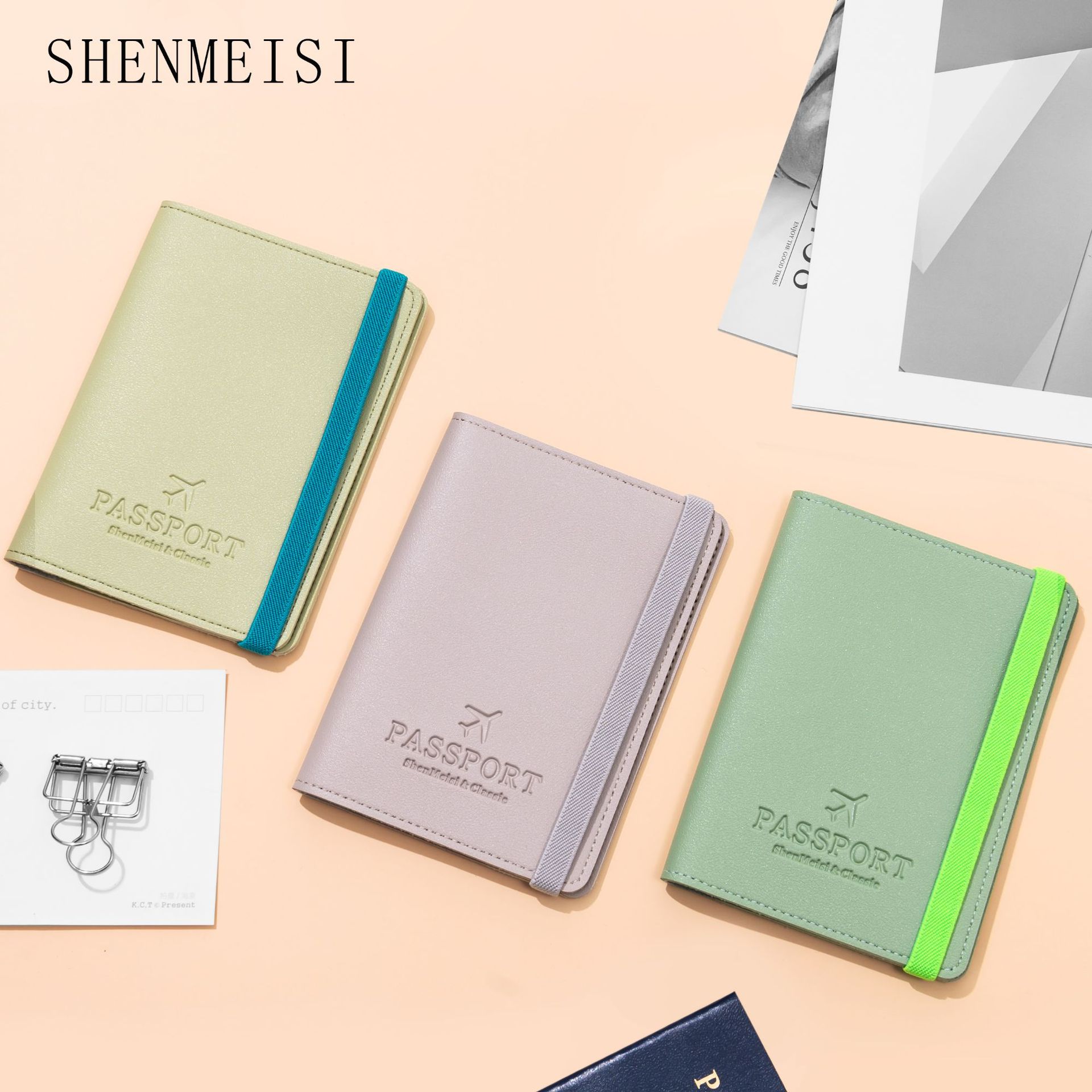 Spot cross-border hot sale pu cuero pasaporte bolsas multifuncionales pasaporte bolsas pasaporte bolsas de pasaporte bolsas de pasaporte