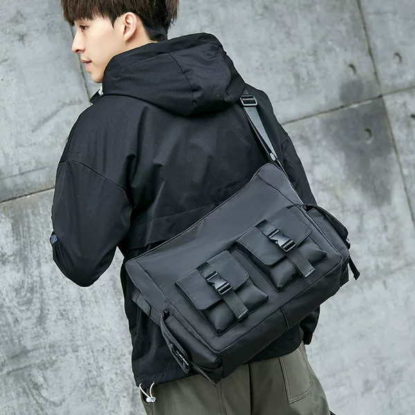 Men's trendy crossbody bag, Japanese-style work bag, student messenger bag, ins backpack, women's casual versatile shoulder bag