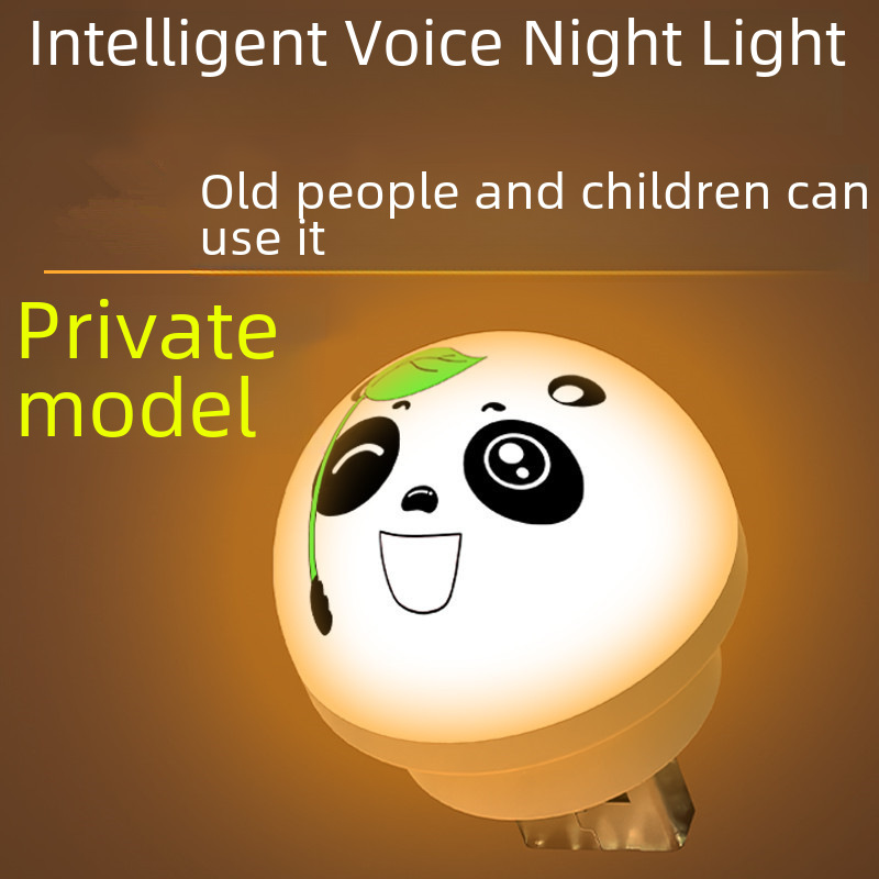 Manufacturer wholesale smart voice night light bedroom bedside gift small light LED light USB sound control artificial desk lamp