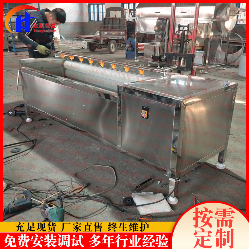 供应姜不辣去皮清洗机 不锈钢毛棍清洗机 全自动莴苣去皮机设备