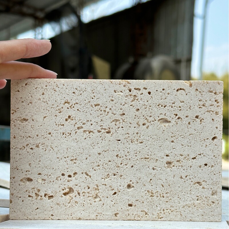 Dongshi Wholesale Yellow Cave Slab Pallet Base Mosaic Gravel Head Original Travertine Yunfu Marble Factory
