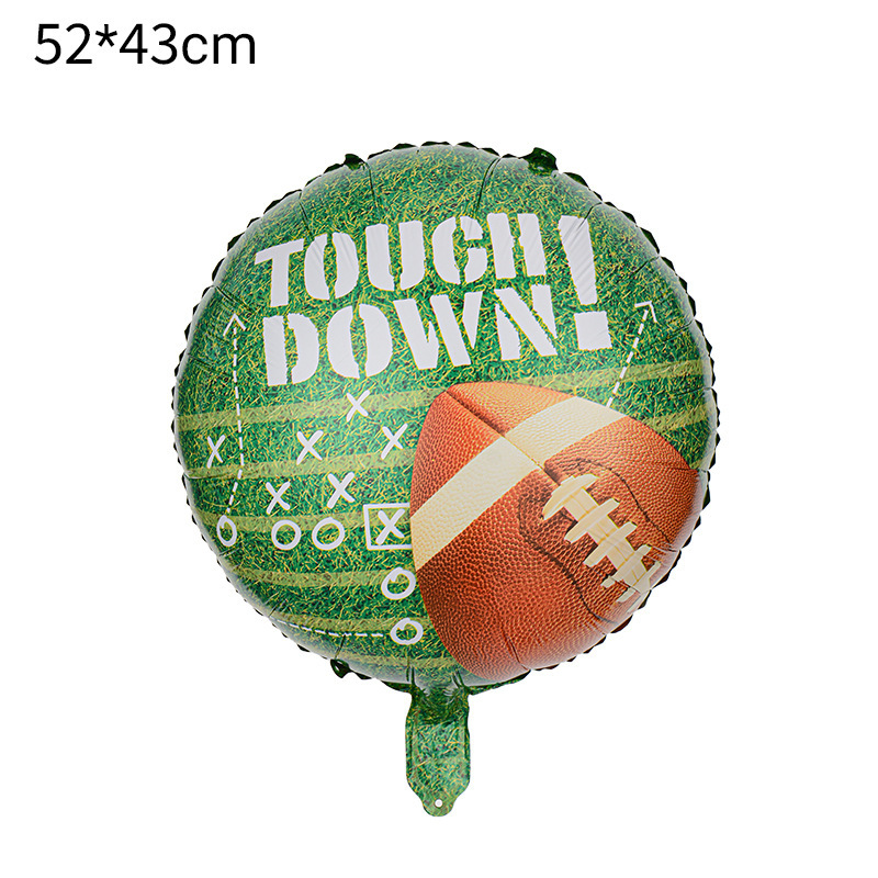 Globos de fútbol americano de 18 pulgadas, rugby, baloncesto, guantes de béisbol, decoraciones de globos de aluminio con temática deportiva de golf. image 16