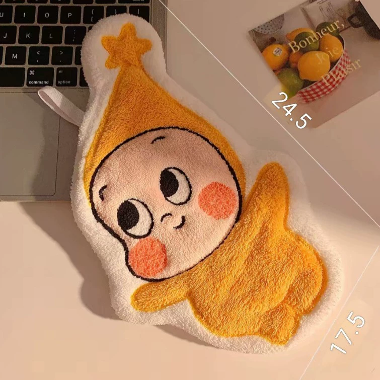 Мультяшное настенное быстроразв drying полотенце из корала, водопоглощающее