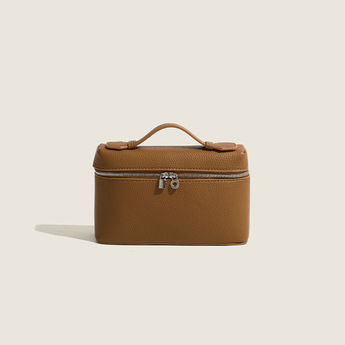 Loro*lp Bag L19 Lunch Box Bag Piana High-Grade Leather Fashion Large Capacity Shoulder Crossbody Makeup Handbag