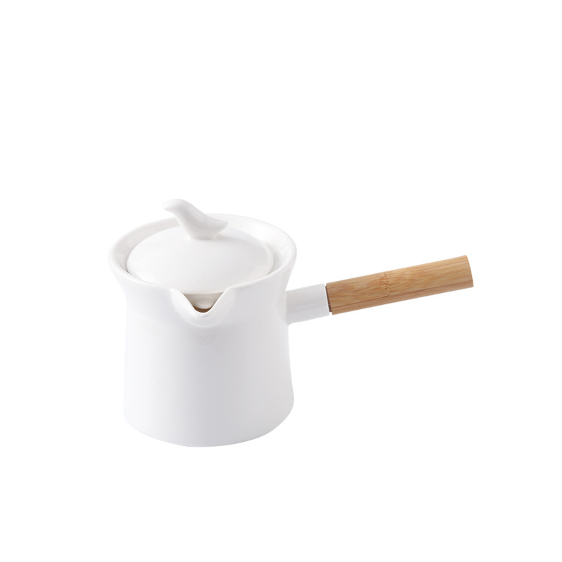 Fábrica directa cerámica flor tetera mango de madera olla eléctrica cerámica estufa especial gran capacidad tetera hogar hervidor frío leche olla