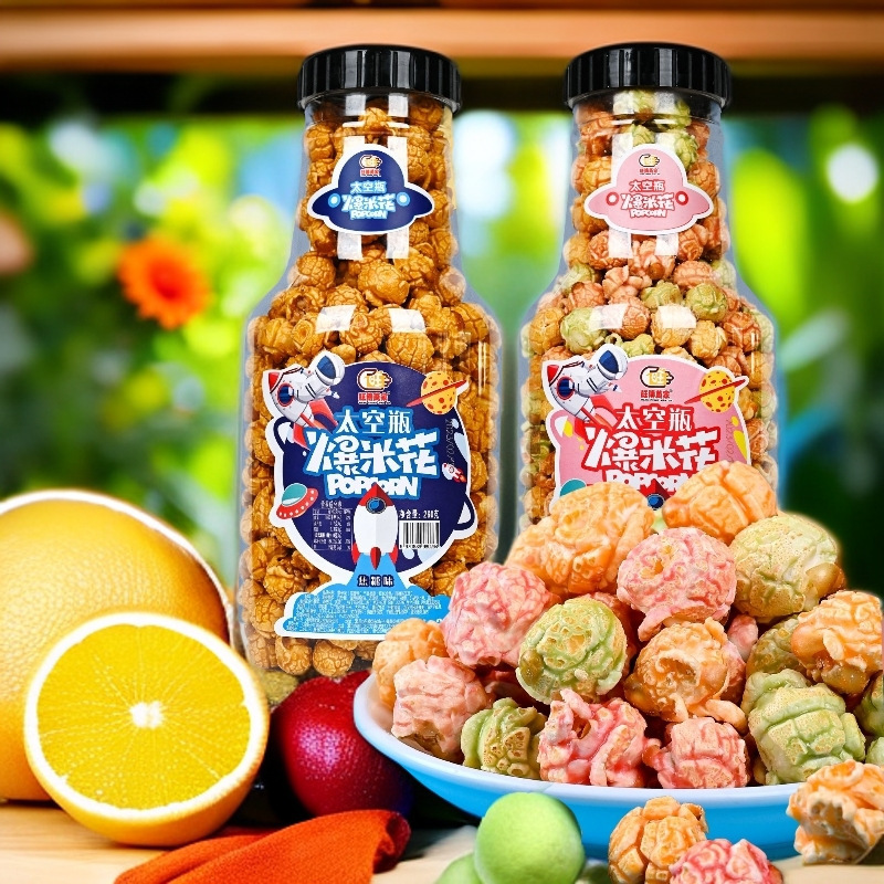 Wholesale Internet celebrity hug bottle spherical popcorn caramel flavor big barrel casual food office snack hot sale Wholesale Internet celebrity hug bottle spherical popcorn caramel flavor big barrel casual food office snack hot sale