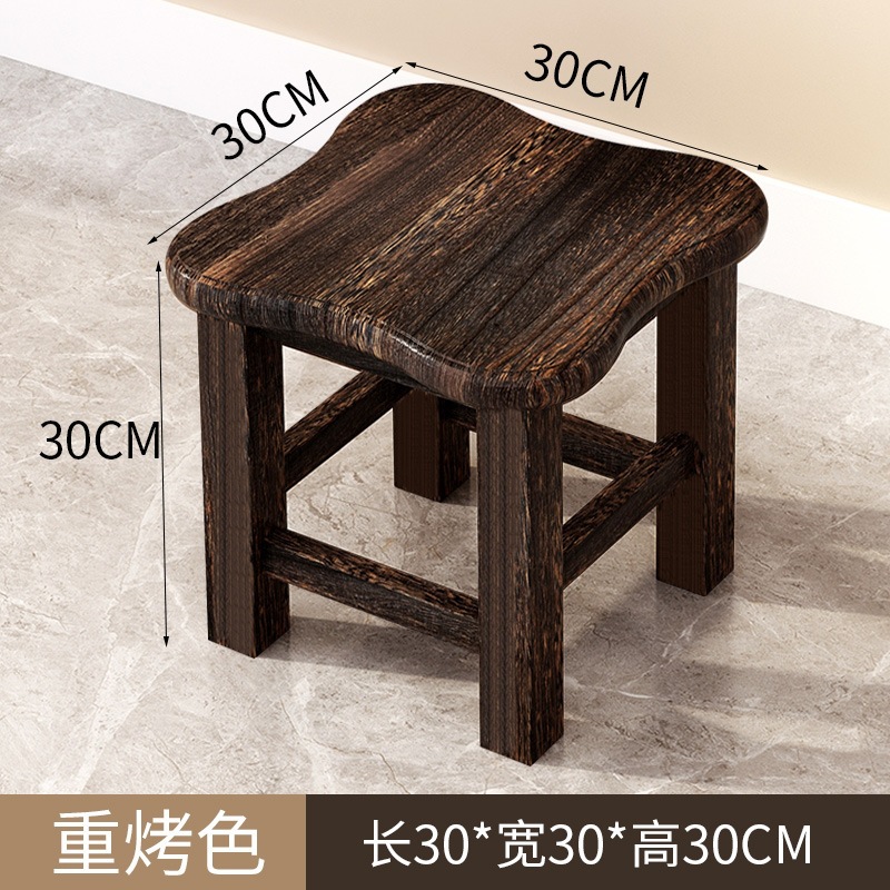 Fábrica directa taburete pequeño banco de madera sólida casera taburete de salón taburete de madera taburete bajo silla creativa para niños