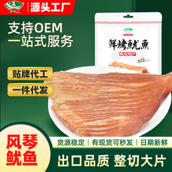 海边人碳烤鱿鱼片100g风琴鱿鱼零食批发网红美食解馋小吃休闲食品