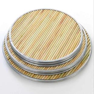 Round Sorghum Straw Dumpling Mat Handmade Double-Layer Grate Edge Thickened Pasta Mat Pot Lid Sorghum Straw Lid Zero Tolerance