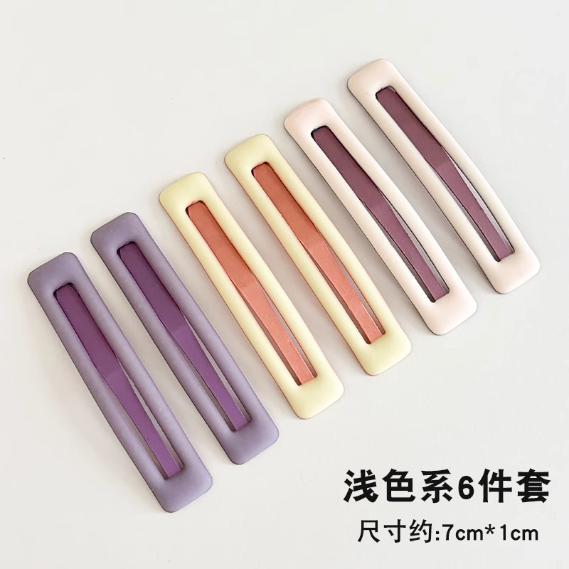 Clips de pelo negro simple para el cabello lateral de la mujer, clip de pelo para el bebé no lastimará clip de pelo BB temperamento diversificado tocado de pelo