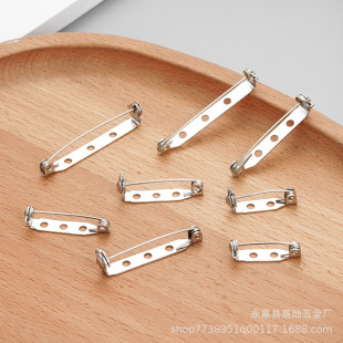 Safe Pin with Lock Head Pin Anti-Prick Hand Pin Safety Pin Bow Corsage Base DIY Handmade Jewelry