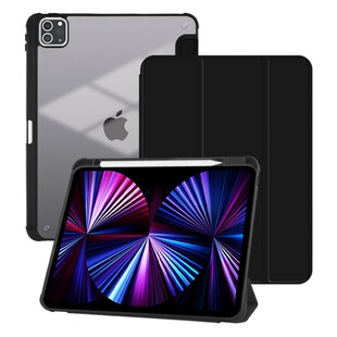 Подходит для защитного чехла iPad, акриловый тройной слот для ручки, кожаный чехол pro12.9 New air5 10,9, защитный чехол