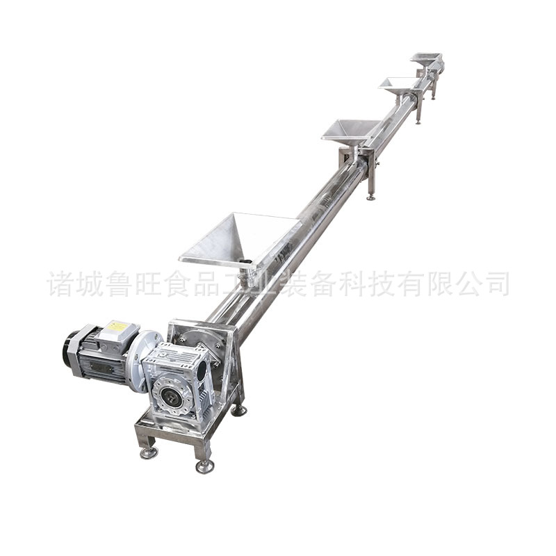不锈钢干面粉上粉机 玉米面添加螺旋送料机 香油芝麻输送线